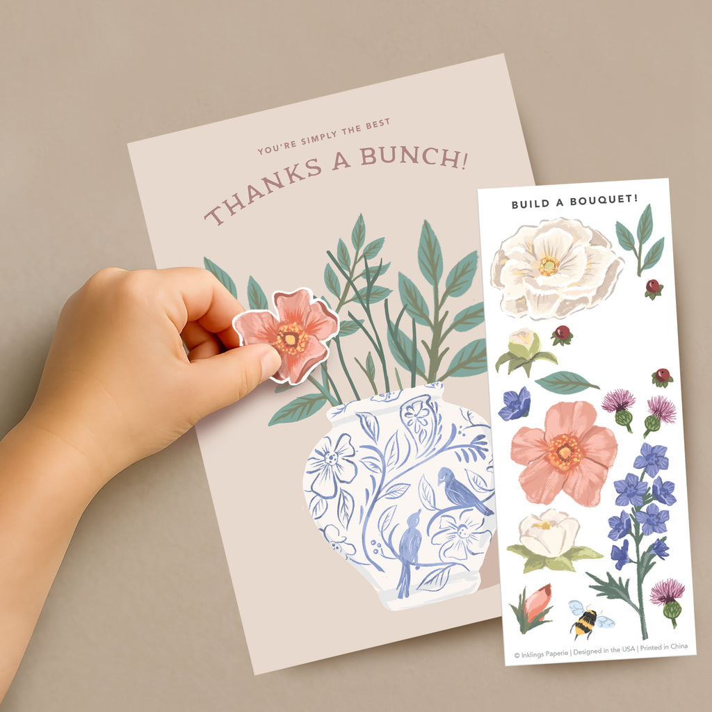 Sticker Scene Card - Thank You Bouquet