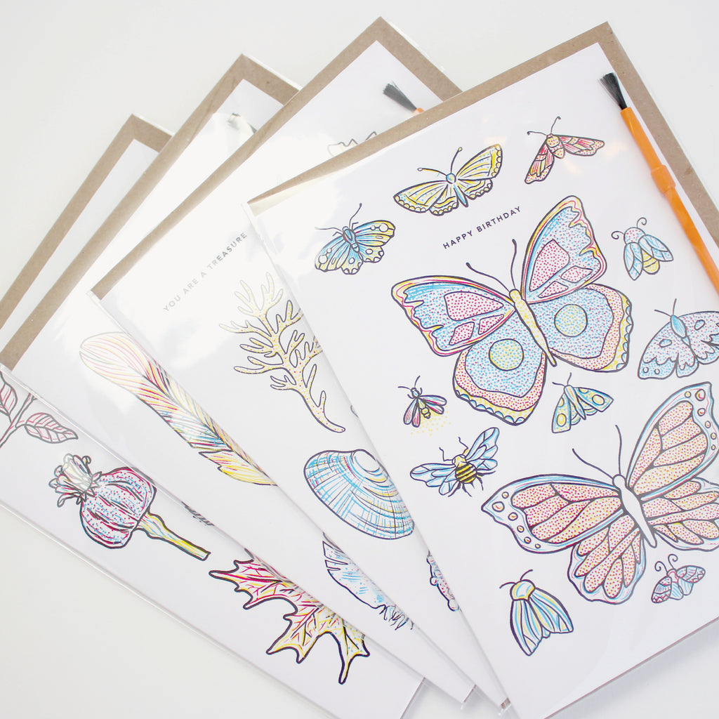 Paint With Water Card - Grateful Leaves