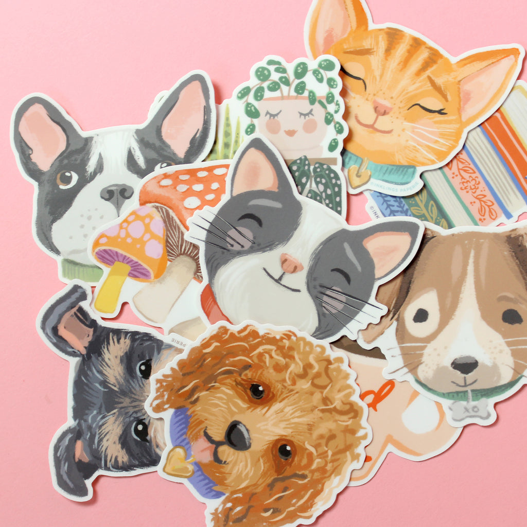 Vinyl Sticker - French Bulldog Face